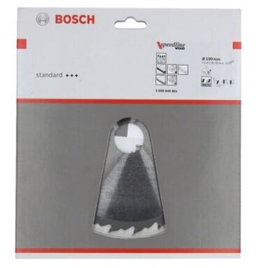 Pjovimo diskas medienai Bosch SPEEDLINE WOOD, 160x20mm, 2608640786 Pjovimo diskas medienai Bosch SPEEDLINE WOOD, 160x20mm, 2608640786