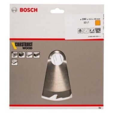 Pjovimo diskas medienai Bosch SPEEDLINE WOOD, 190x30 mm, 2608640633 Pjovimo diskas medienai Bosch SPEEDLINE WOOD, 190x30 mm, 2608640633