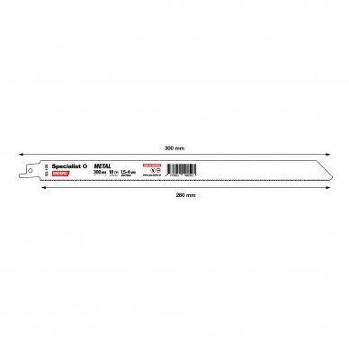 Pj. metalui „Specialist+" 300 mm 18TPI 3 Pj. metalui „Specialist+" 300 mm 18TPI 3