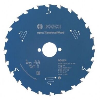 Pjov. diskas medienai Bosch Expert for Construct Wood, 190x30x2,0mm, Z24, 2608644139