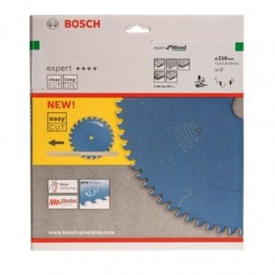 Pjov. diskas medienai Bosch Expert for Construct Wood, 216x30x2,4mm, Z48, 2608642497 1