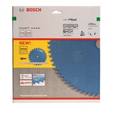 Pjov. diskas medienai Bosch Expert for Construct Wood, 216x30x2,4mm, Z48, 2608642497 1 Pjov. diskas medienai Bosch Expert for Construct Wood, 216x30x2,4mm, Z48, 2608642497 1