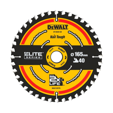 Pjov. diskas medienai DeWalt ELITE CSB 165x20mm 40T Pjov. diskas medienai DeWalt ELITE CSB 165x20mm 40T