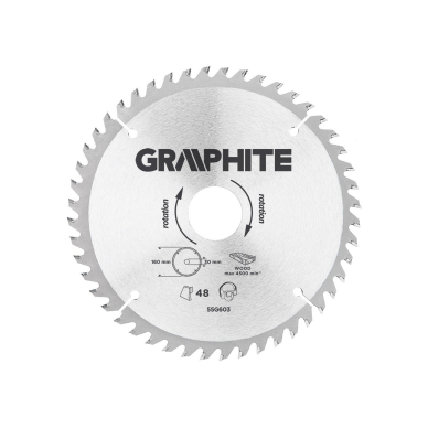Pjovimo diskas, 160 x 30 mm, 48 dantys Pjovimo diskas, 160 x 30 mm, 48 dantys