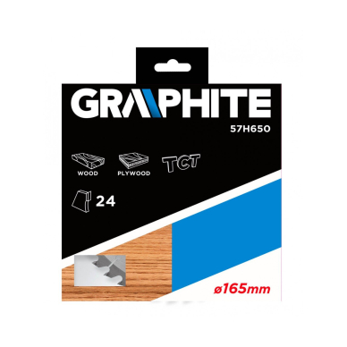 Pjovimo diskas  165x30mm 24z, medžiui 1 Pjovimo diskas  165x30mm 24z, medžiui 1