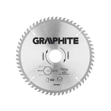 Pjovimo diskas, 185 x 30 mm, 60 dantukai Pjovimo diskas, 185 x 30 mm, 60 dantukai