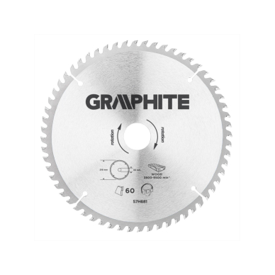Pjovimo diskas 216 x 30 mm 60 d. medžiui Pjovimo diskas 216 x 30 mm 60 d. medžiui