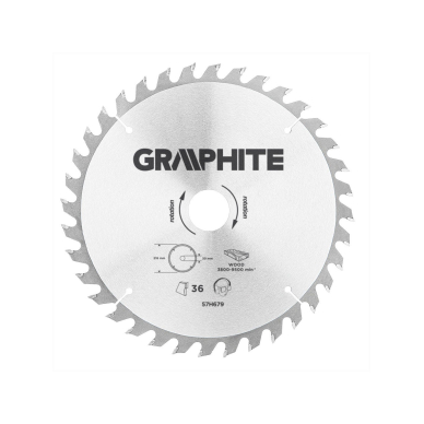 Pjovimo diskas  216x30mm 36z, medžiui