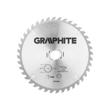 Pjovimo diskas 255 x 30 mm 40 d. medžiui Pjovimo diskas 255 x 30 mm 40 d. medžiui