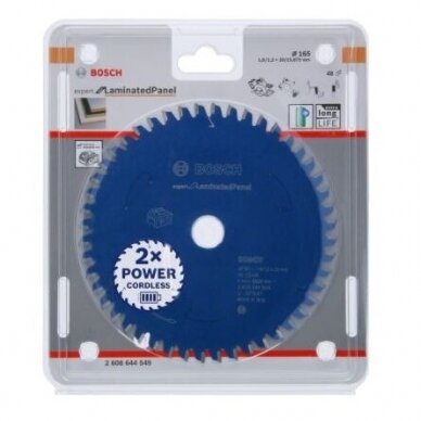 Pjovimo diskas Bosch Expert for Laminated Panel, 165x20x1.8/1.2x48T, 2608644549 1 Pjovimo diskas Bosch Expert for Laminated Panel, 165x20x1.8/1.2x48T, 2608644549 1