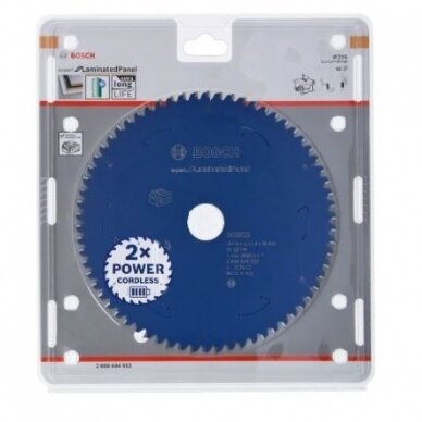 Pjovimo diskas Bosch Expert for Laminated Panel, 216x30x2.1/1.4x66T, 2608644552 1 Pjovimo diskas Bosch Expert for Laminated Panel, 216x30x2.1/1.4x66T, 2608644552 1