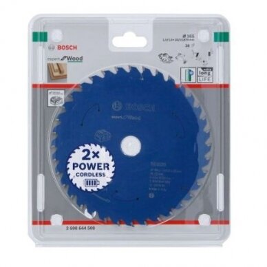 Pjovimo diskas Bosch Expert for Wood, 165x20x1.5/1x36T, 2608644508 1 Pjovimo diskas Bosch Expert for Wood, 165x20x1.5/1x36T, 2608644508 1