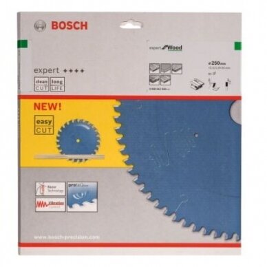 Pjovimo diskas Bosch Expert for Wood, 250x30x2,5 mm, Z80, 2608642500 1 Pjovimo diskas Bosch Expert for Wood, 250x30x2,5 mm, Z80, 2608642500 1