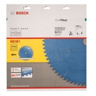 Pjovimo diskas Bosch Expert for Wood, 305x30x2,4 mm, Z72, 2608642531 1 Pjovimo diskas Bosch Expert for Wood, 305x30x2,4 mm, Z72, 2608642531 1