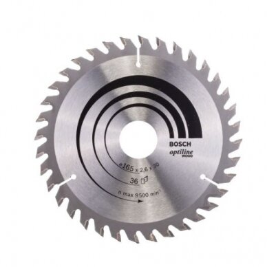 Pjovimo diskas Bosch Optiline Wood, 165x30, 2608640603 Pjovimo diskas Bosch Optiline Wood, 165x30, 2608640603
