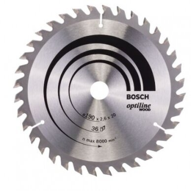 Pjovimo diskas Bosch Optiline Wood, 184x16mm, 2608640817 Pjovimo diskas Bosch Optiline Wood, 184x16mm, 2608640817