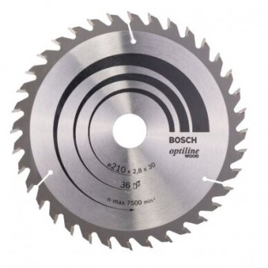 Pjovimo diskas Bosch Optiline Wood, 210x30mm, 2608640622 Pjovimo diskas Bosch Optiline Wood, 210x30mm, 2608640622