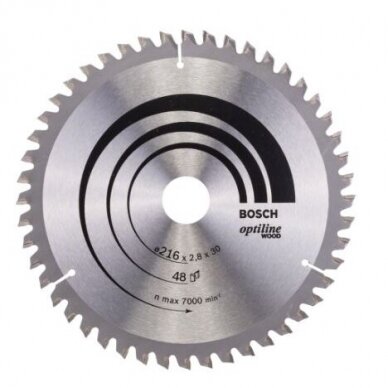 Pjovimo diskas Bosch Optiline Wood, 216x30, 2608640641 Pjovimo diskas Bosch Optiline Wood, 216x30, 2608640641