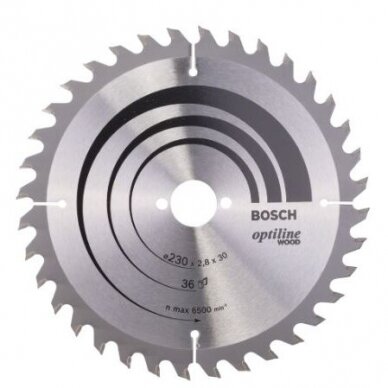 Pjovimo diskas Bosch Optiline Wood, 230x30m, 2608640628 Pjovimo diskas Bosch Optiline Wood, 230x30m, 2608640628