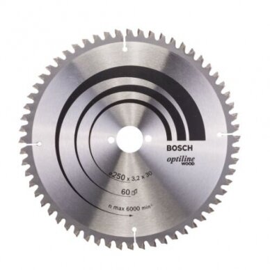 Pjovimo diskas Bosch Optiline Wood, 250x30, 2608640644 Pjovimo diskas Bosch Optiline Wood, 250x30, 2608640644