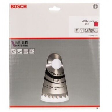 Pjovimo diskas Bosch Standard for Multi Material, 190x30mm, 2608640509 1 Pjovimo diskas Bosch Standard for Multi Material, 190x30mm, 2608640509 1
