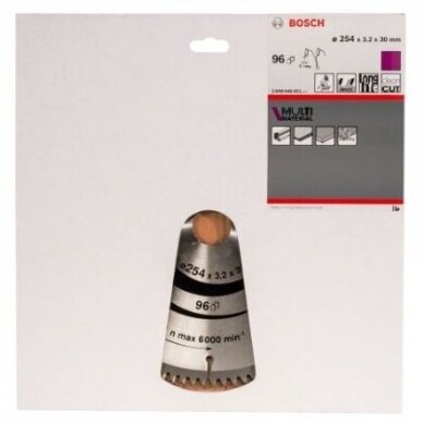 Pjovimo diskas Bosch Standard for Multi Material, 254x30x96, 2608640451 1 Pjovimo diskas Bosch Standard for Multi Material, 254x30x96, 2608640451 1