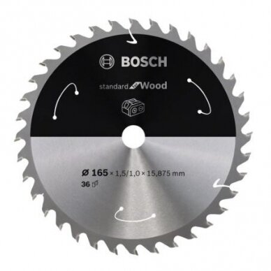 Pjovimo diskas Bosch Standard for Wood, 165x20x1.5/1.0x48T, 2608837687 Pjovimo diskas Bosch Standard for Wood, 165x20x1.5/1.0x48T, 2608837687