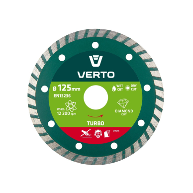 Pjovimo diskas, deimantinis, Turbo, 125mm.