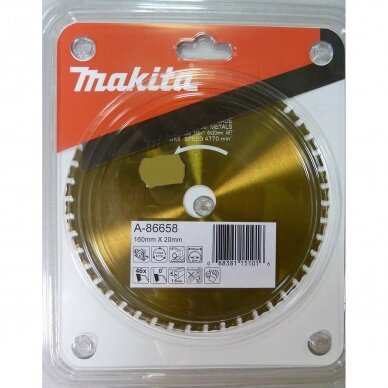 Pjovimo diskas Makita 160X20 46T, 5621RD Metalui A-86658 1