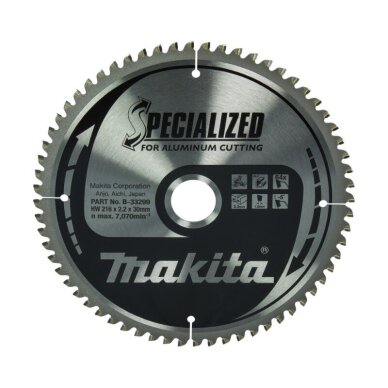 Pjovimo diskas aliuminiui MAKITA B-33299, 216x2,2x30mm