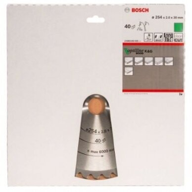 Pjovimo diskas medienai Bosch, 254x30x40, 2608640435 1