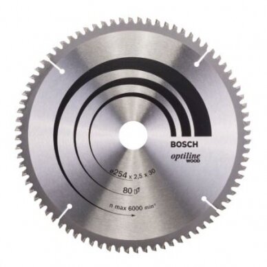 Pjovimo diskas medienai Bosch, 254x30x80, 2608640437 Pjovimo diskas medienai Bosch, 254x30x80, 2608640437
