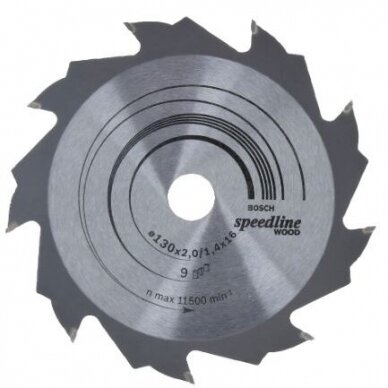 Pjovimo diskas medienai Bosch SPEEDLINE WOOD, 130x16mm, 2608640774 Pjovimo diskas medienai Bosch SPEEDLINE WOOD, 130x16mm, 2608640774