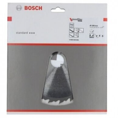 Pjovimo diskas medienai Bosch SPEEDLINE WOOD, 160x16mm, 2608640785 1 Pjovimo diskas medienai Bosch SPEEDLINE WOOD, 160x16mm, 2608640785 1