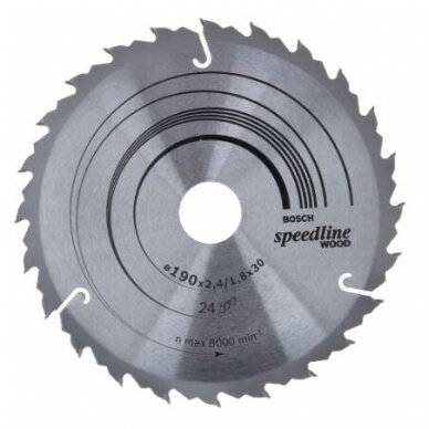 Pjovimo diskas medienai Bosch SPEEDLINE WOOD, 160x16mm, 2608640785 Pjovimo diskas medienai Bosch SPEEDLINE WOOD, 160x16mm, 2608640785