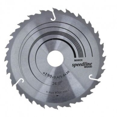 Pjovimo diskas medienai Bosch SPEEDLINE WOOD, 190x30 mm, 2608640801 Pjovimo diskas medienai Bosch SPEEDLINE WOOD, 190x30 mm, 2608640801