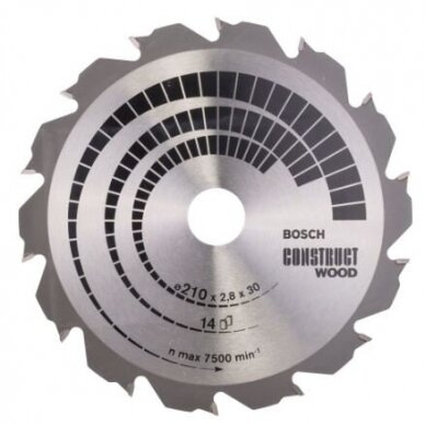 Pjovimo diskas medienai Bosch SPEEDLINE WOOD, 210x30mm, 2608640634 Pjovimo diskas medienai Bosch SPEEDLINE WOOD, 210x30mm, 2608640634