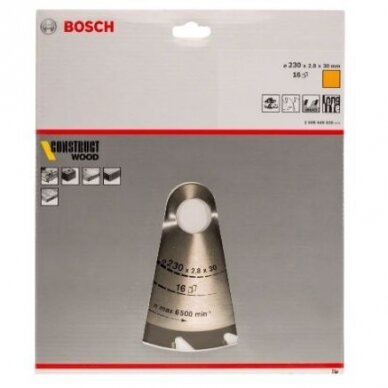 Pjovimo diskas medienai Bosch SPEEDLINE WOOD, 230x30mm, 2608640635 1 Pjovimo diskas medienai Bosch SPEEDLINE WOOD, 230x30mm, 2608640635 1