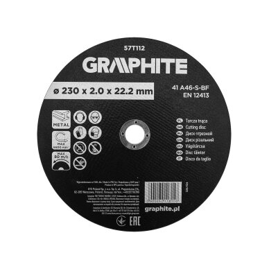 Pjovimo diskas, metalo „Corundum“ 230 x 2,0 x 22,2 mm, 41 A46-S-BF Pjovimo diskas, metalo „Corundum“ 230 x 2,0 x 22,2 mm, 41 A46-S-BF