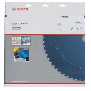 Pjovimo diskas metalui Bosch EXPERT FOR STEEL, 305x25,4mm, Z60, 2608643060 1 Pjovimo diskas metalui Bosch EXPERT FOR STEEL, 305x25,4mm, Z60, 2608643060 1