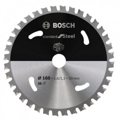 Pjovimo diskas metalui Bosch Standard for Steel, 160x20x1.6/1.2x36T, 2608837749 Pjovimo diskas metalui Bosch Standard for Steel, 160x20x1.6/1.2x36T, 2608837749