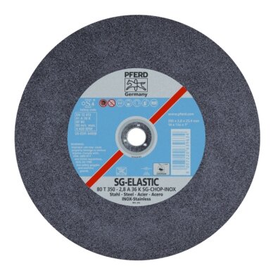 Pjovimo diskas PFERD 80 T350-2,8 A 36 K SG-CHOP-INOX/25,4 Pjovimo diskas PFERD 80 T350-2,8 A 36 K SG-CHOP-INOX/25,4