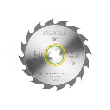 Pjovimo diskas WOOD RIP CUT Festool HW 190x2,6 FF PW16 (492049) 1 Pjovimo diskas WOOD RIP CUT Festool HW 190x2,6 FF PW16 (492049) 1