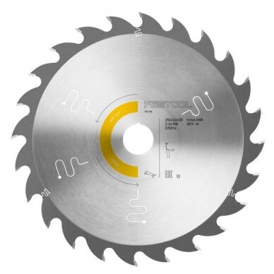 Pjovimo diskas WOOD RIP CUT Festool HW 254x2,4x30 PW24 (575974) Pjovimo diskas WOOD RIP CUT Festool HW 254x2,4x30 PW24 (575974)
