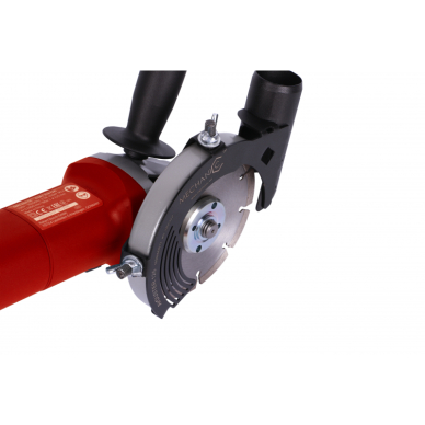 Pjovimo dulkių nusiurbimo priedas 230mm kampiniui 1 Pjovimo dulkių nusiurbimo priedas 230mm kampiniui 1