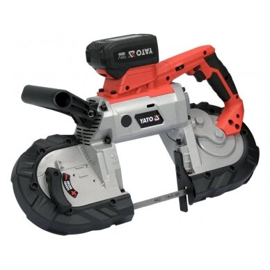 Pjūklas juostinis akumuliatorinis | 18V | 127 mm X 127 mm (YT-82187) Pjūklas juostinis akumuliatorinis | 18V | 127 mm X 127 mm (YT-82187)