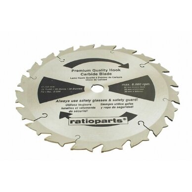 Pjūklas miško valymui 250x20x18mm; 20th Carbide, Ratioparts