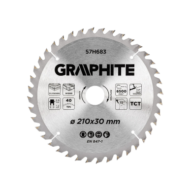 Pjūklo diskas, Widia, 210 x 30 mm, 40 dantų Pjūklo diskas, Widia, 210 x 30 mm, 40 dantų