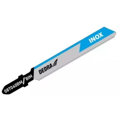 Pjūklo geležtės nerūd. plienui Dedra 08T040BM, 82 mm, 2 vnt. 1 Pjūklo geležtės nerūd. plienui Dedra 08T040BM, 82 mm, 2 vnt. 1