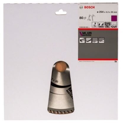 Pjovimo diskas Bosch Standard for Multi Material, 254x30x8, 2608640450 1